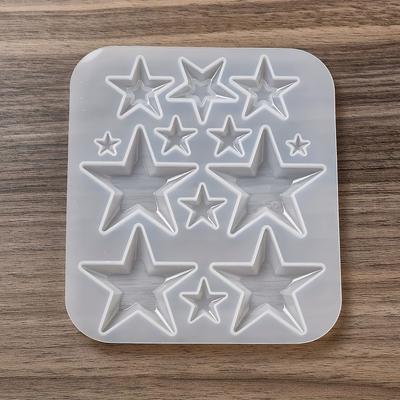 Silikonharz Gießformen für DIY Schmuckherstellung - Sternförmige Cabochon-Formen, UV- & Epoxidharz-kompatibel, 1 Stück, 7-39x9-52mm Innendurchmesser