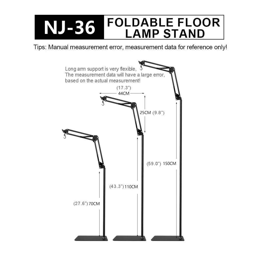 

Pet Sun Back Long Arm Light Stand Портативный Трехскоростной Регулируемый Высокий и Низкий Выдвижной Съемный Поднимающийся Складной Напольный