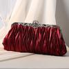 Fuchsia Color Female Evening Messenger Clutch Elegant Small Phone Money Shoulder Wedding Purse Chain Lady Girls Party Bag Wallet