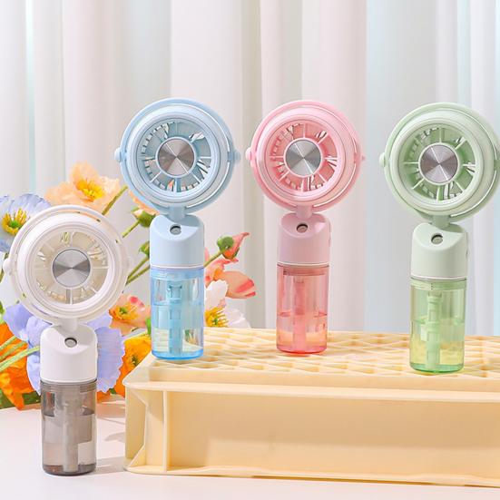 Misting Handheld Fan with USB Charging Portable Mini Cooling Fan with Water Spray 3 Speeds Desktop Fan for Outdoor Office Summer Travel