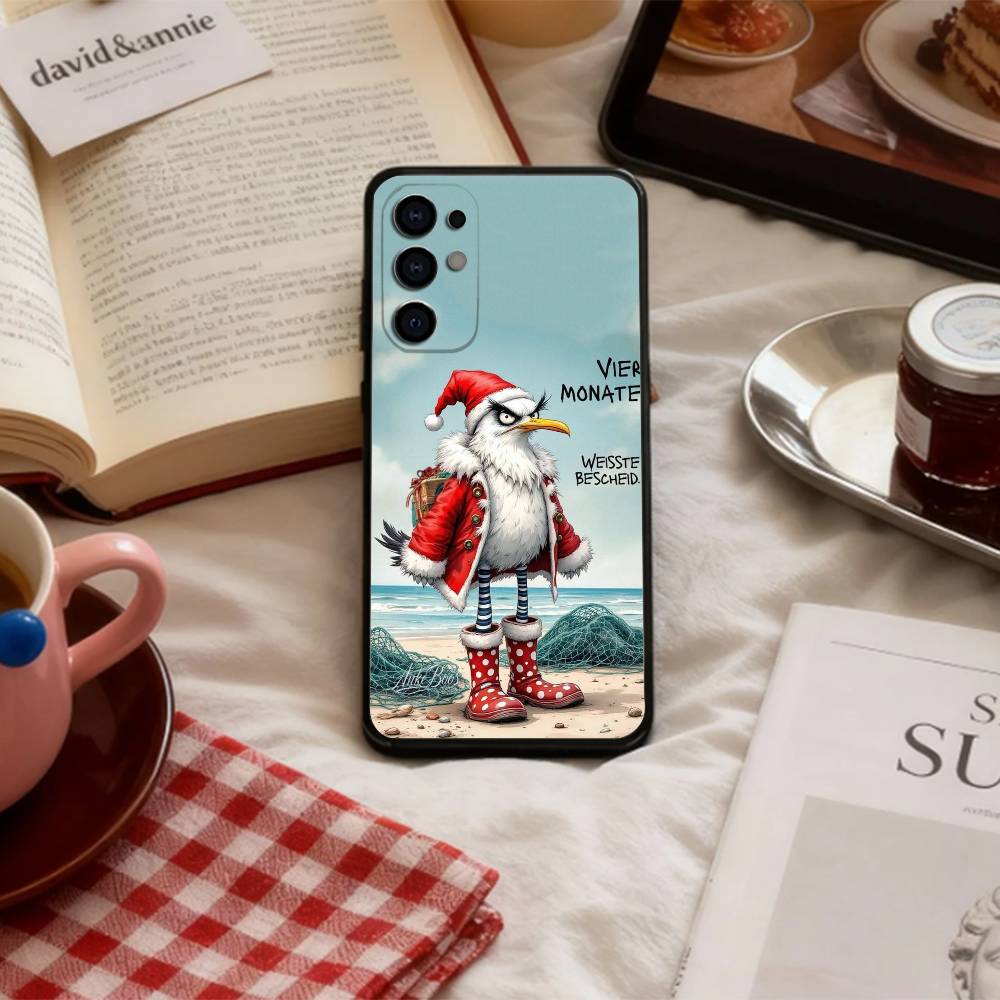 

Funny S-Seagull Phone Case For Samsung S 25,24,23,22,30,21,10,9,Ultra,Plus,Lite,FE,4,5 G Soft Black Case Samsung S23ULTRA5G