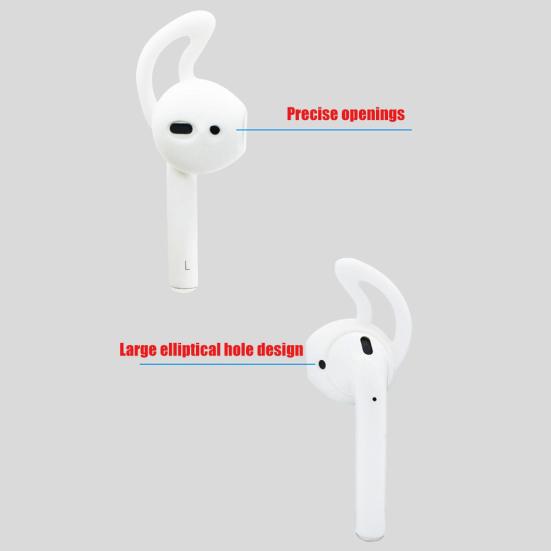 1 Pair Silicone Anti-drop Ear Hook Protector Cover Case for AirPods 1/2 for Ear-pods