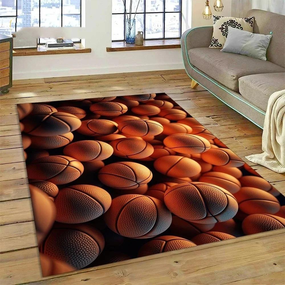 Basketball Court Frame Carpet for Children Bedroom Cartoon Kid Crawling Play Rug Non-slip Doormats Living Room Decor Floor Mat