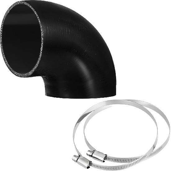Tandefio 90 Degree 4 Inches/ 102 mm Elbow Coupler Silicone Hose 4 Ply Thickness 5mm Silicone Pipe Intake Pipe with T Bolt Clamps for Turbo 4 Inch