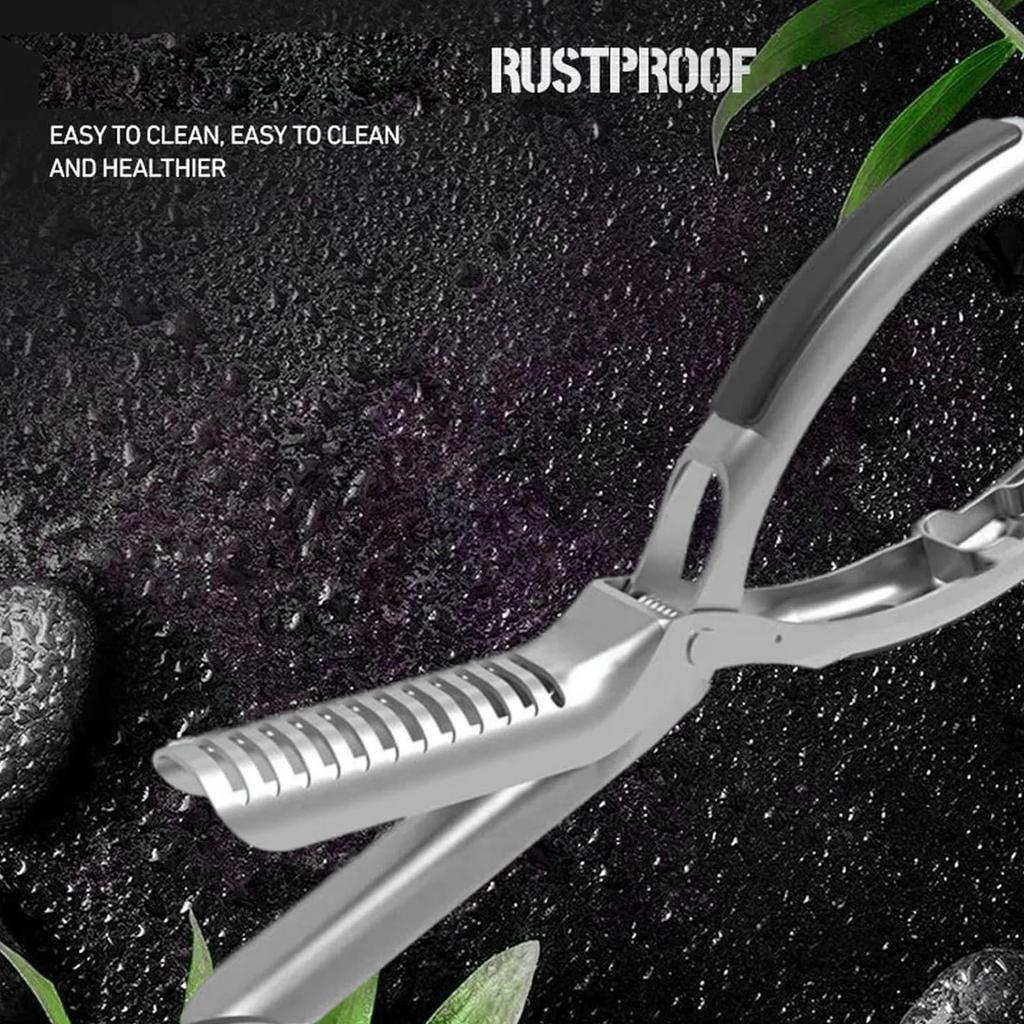 Zinc Alloy Rib Membrane Remover Tool With Ergonomic Handle And Arched Blade For Effortlessly BBQ Rib Meat Preparation