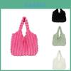 Stilvolle, geräumige Plüsch-Tragetasche, weiche, urban-schicke, flauschige Schultertasche