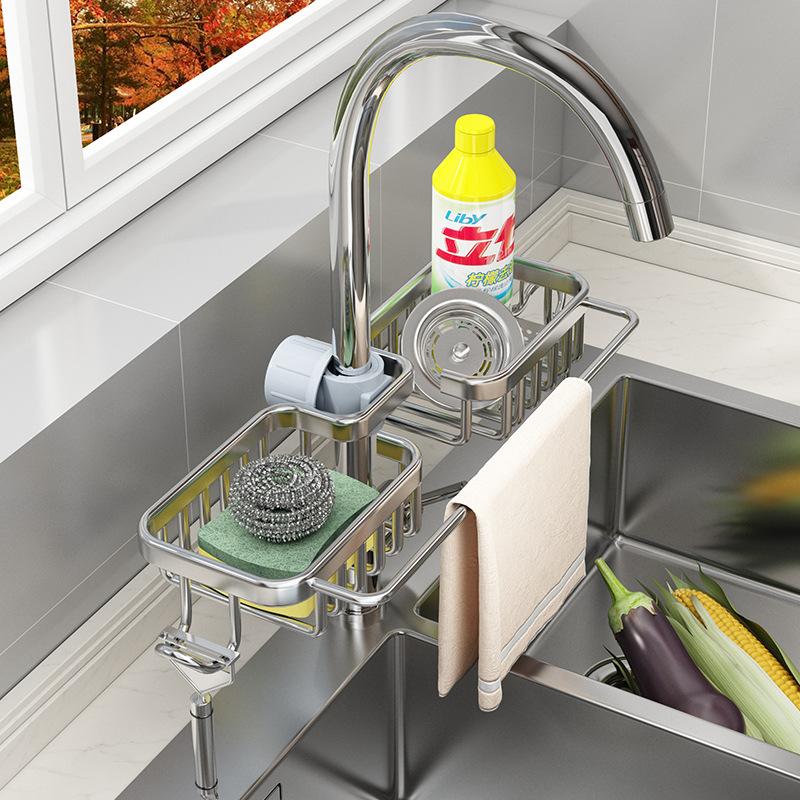 Kitchen supplies Faucet rack Sink hanger Drain rack No punching Sink rack Storage rack