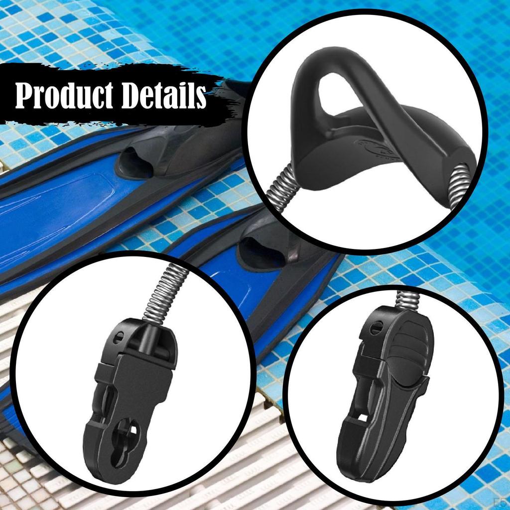 Adjustable Diving Fin Straps with Quick Release Mechanism for Water Activities