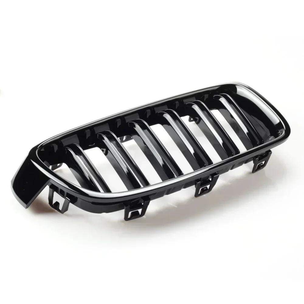 Car Front Grille Racing Front Sport Grill Gloss Black Double Slat Kidney Grille For BMW 3-Series F30 F35 2012-2019