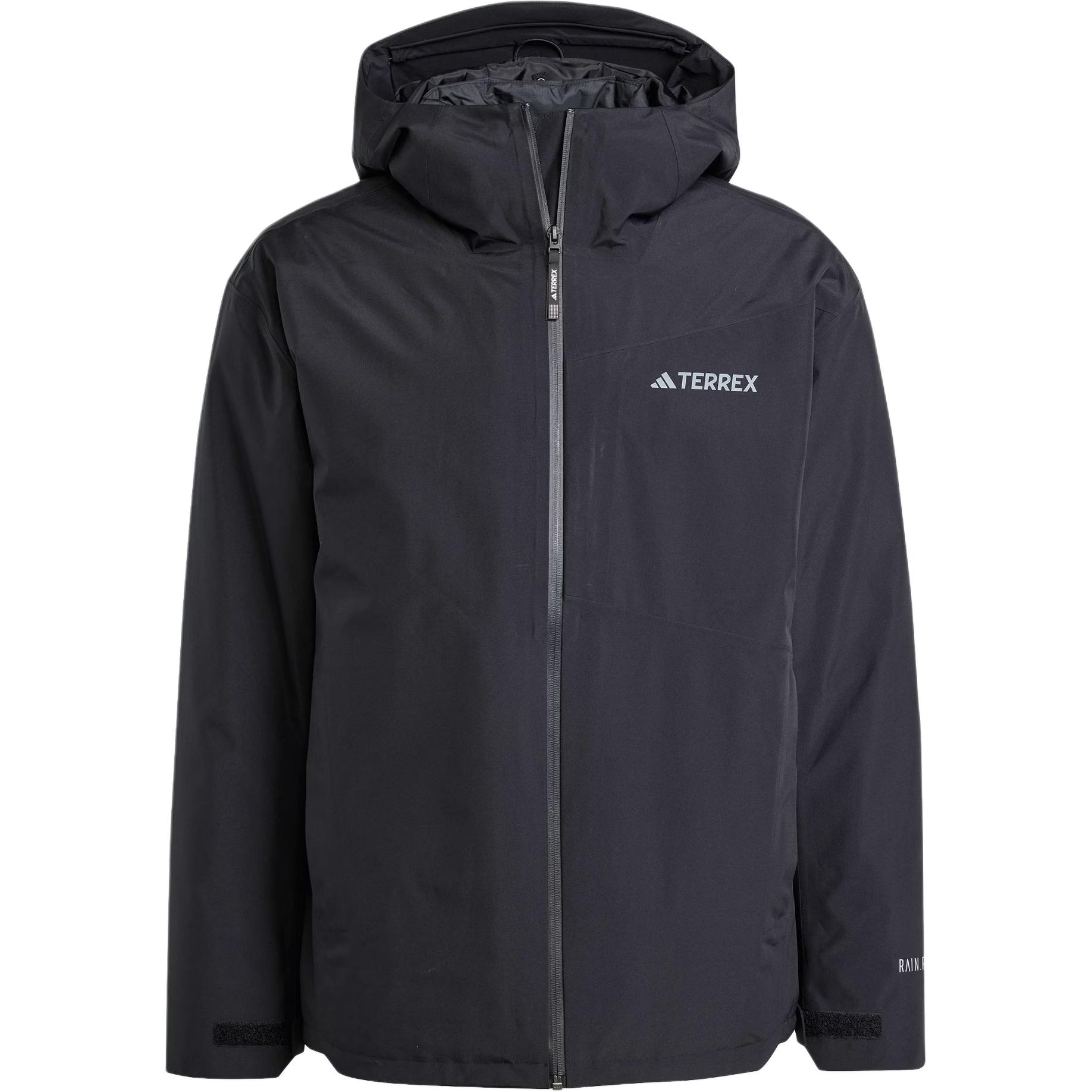 

Мужская пуховая куртка Adidas Xpl Goose 3 в 1, ветрозащитная, водонепроницаемая, с капюшоном, черная, IX5618 XS