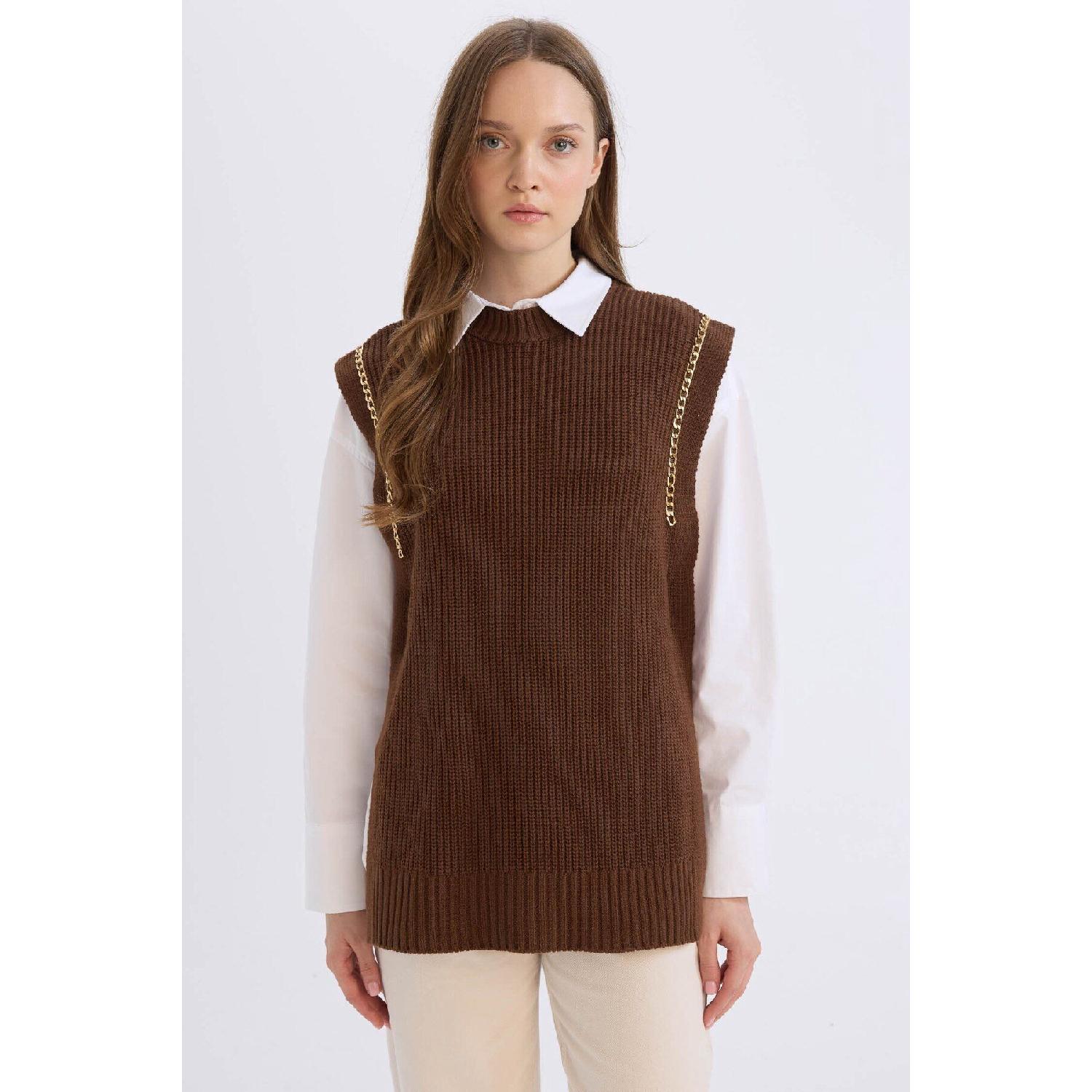 

Half Turtleneck Basic Straight Side Slit Sweater D5022ax24au XL чорний