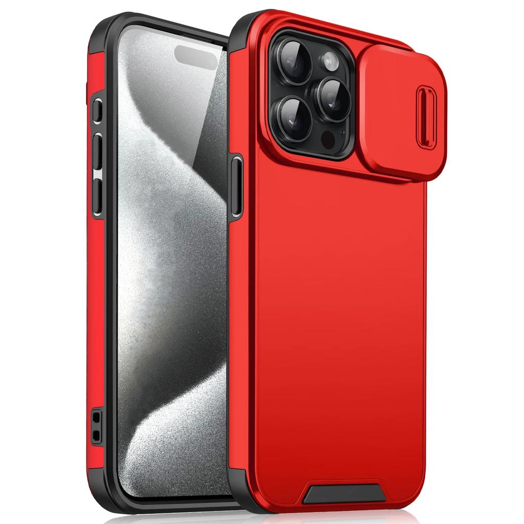 New Shockproof Phone Case For iPhone 15 14 13 12 11 16 Pro Max Plus Cover Slide Camera Protective Armor Case for iPhone 16 Pro