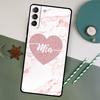 Personalised Name Initial Pink Case For Samsung Galaxy S20 S21 FE S22 Plus S23 Ultra S8 S9 S10 Plus Note 10 20 Ultra Cover