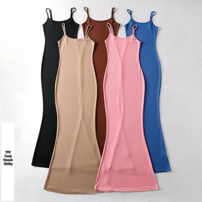 YPFF Women's Spaghetti Strap Fishtail Bodycon Dress - Tall, Sexy, Slimming European & American Style