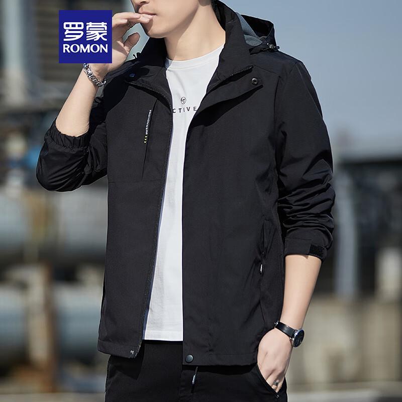 

ROMON Men s Hooded Business Casual Jacket MK58 XL