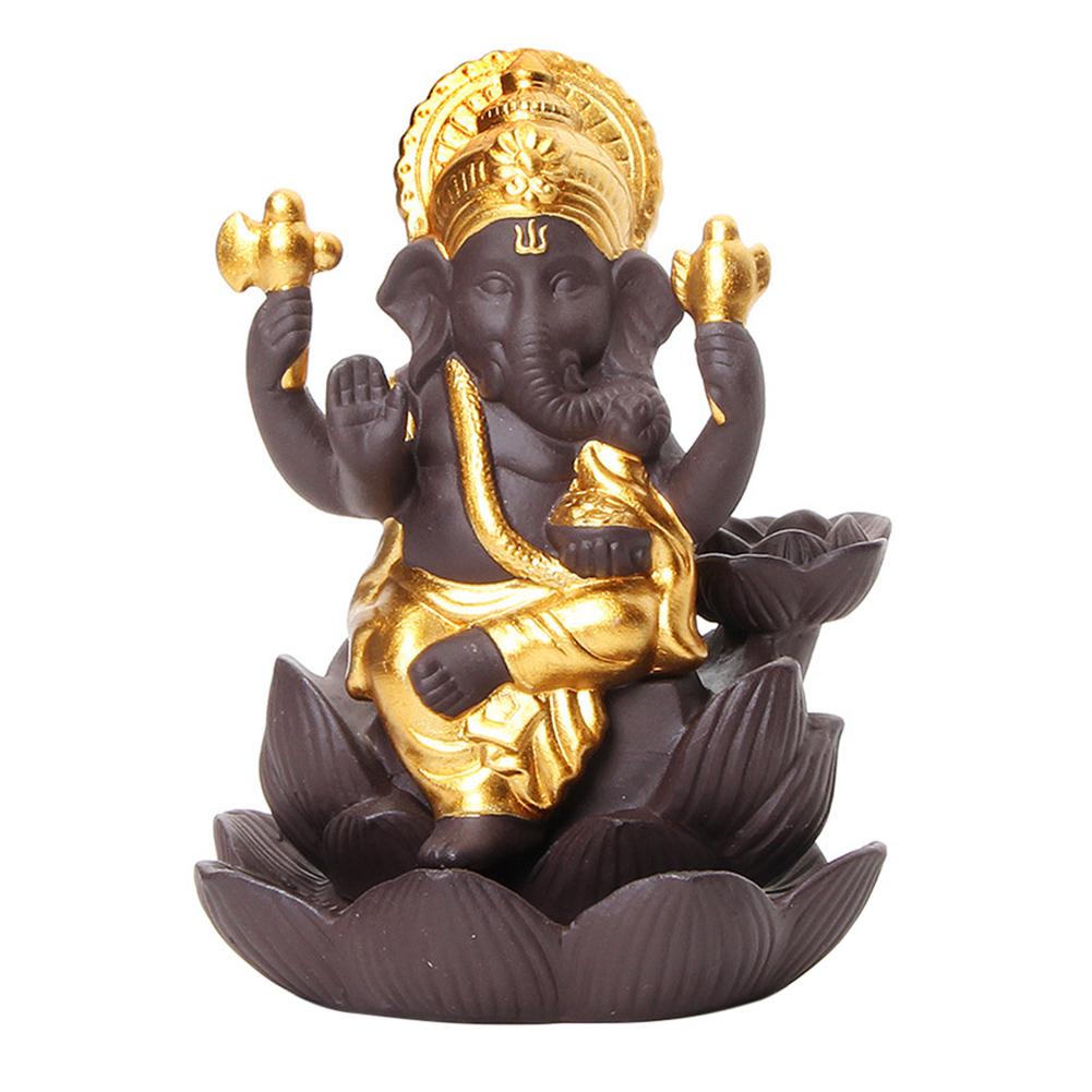 Trendshome Decor Lord Ganesha Indie Sloní bůh zpětné proudění kadidelnice držák kadidelnice dárek