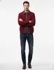 Burgundy Handmade Stylish Bomber Suede Lambskin Leather Jacket Biker Men's Fit