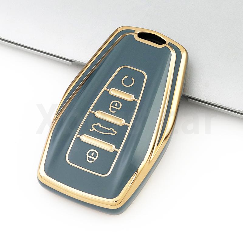 4 Buttons Tpu Car Key Case Cover Auto Shell Fob Holder For Geely Coolray X6 Emgrand Global Hawk Gx7 Keyless Accessories