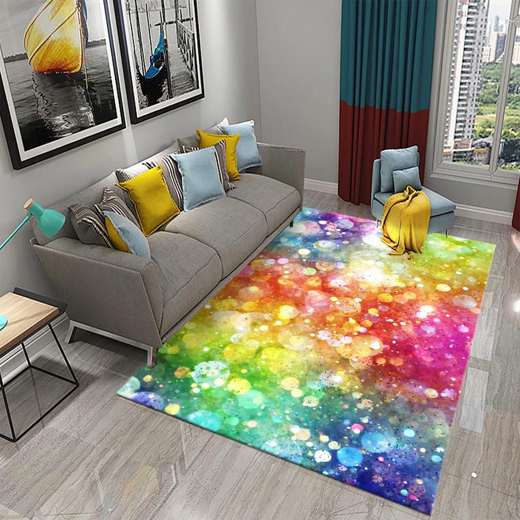 Tapete Espacial 3D Arte Visual Tapete Paisagem Adolescentes Design Moderno Tapetes de Área Retangulares Quarto Tapetes Macios Tapete Plano Sala de Estar Tapete de Porta