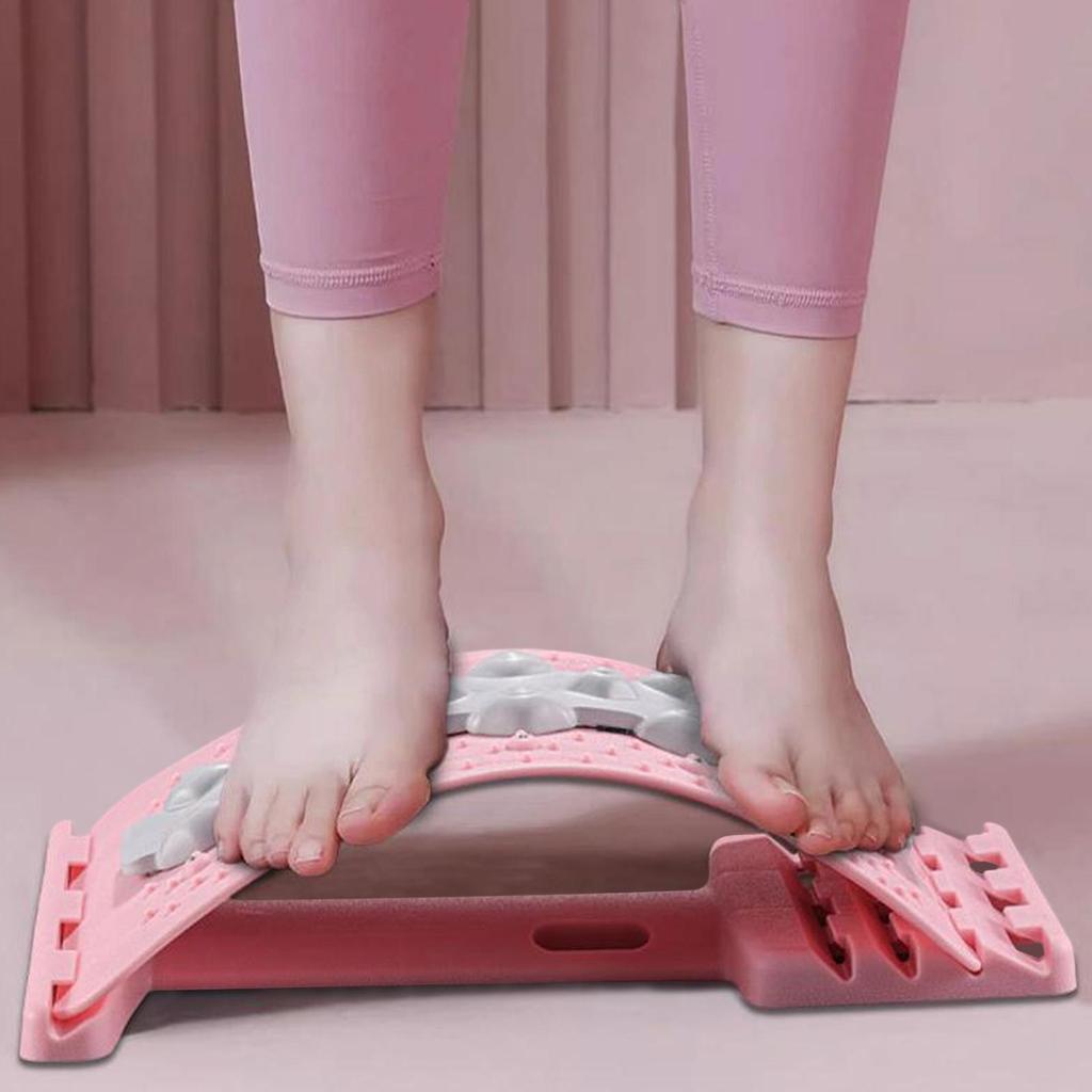 Back Stretcher 4 Level Adjustable Ergonomic Lumbar Stretcher Board Lumbar Cracker Board Massager for Men Women Boys Girls Youth