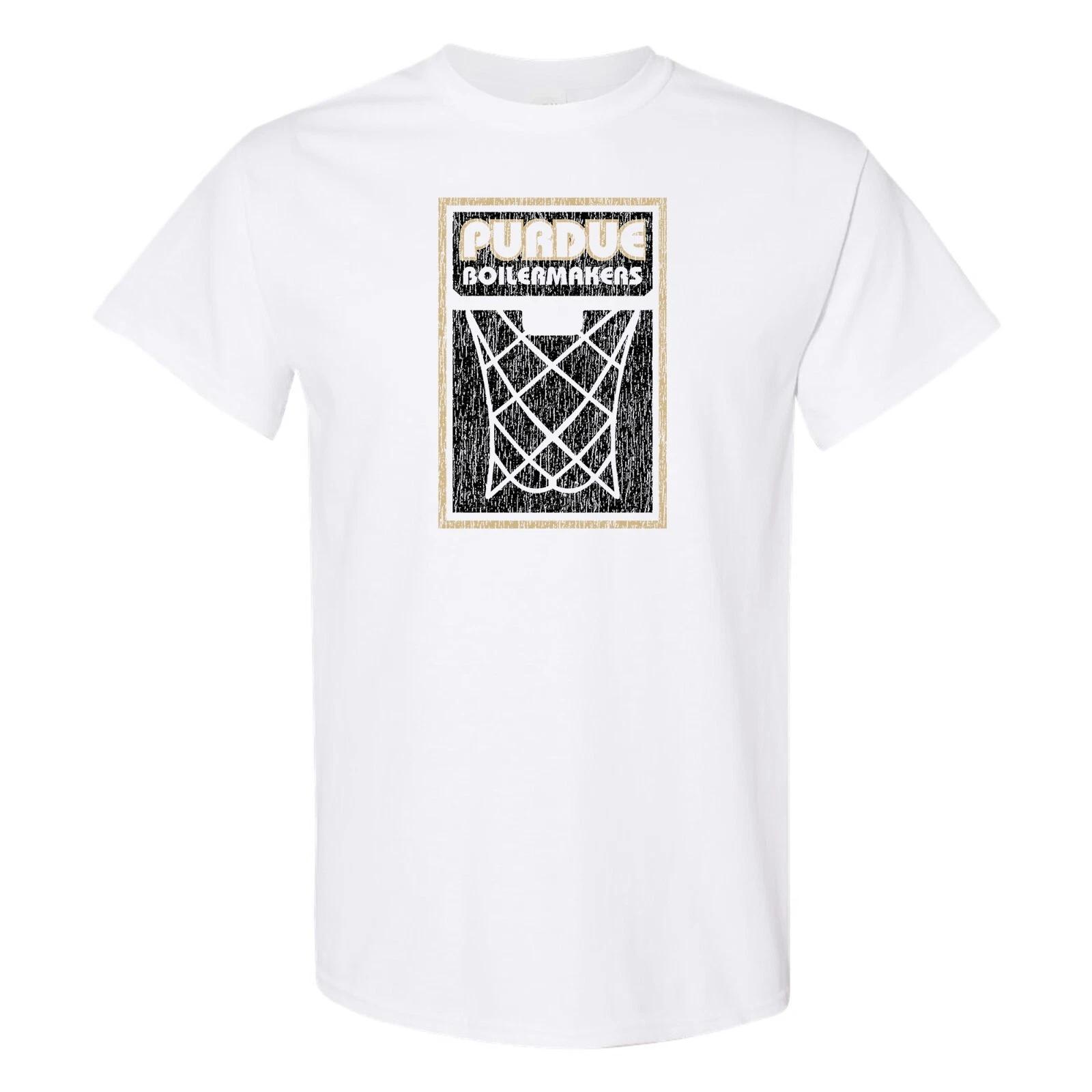 Purdue Boilermakers Basketball Net Block T-Shirt - White M