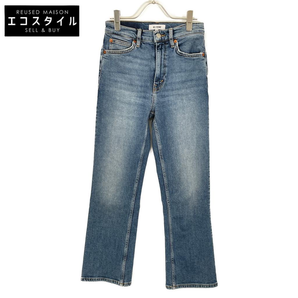 RE/DONE 70S Cropped Boot Cut Denim Pants Bottoms 25 blueUsed