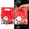 Christmas Paper Bags with Handles Holiday Kraft Gift Tote Bags Assorted Santa Claus Designs for Kids Xmas Candy Goodie Bags Wrap