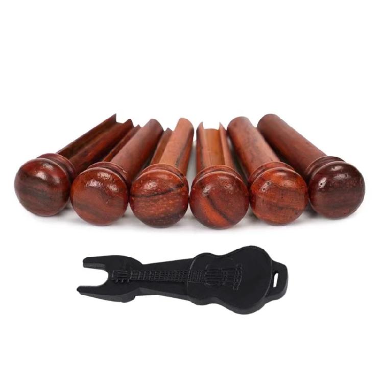 Cocobolo Bridge Pins Guitar Tone Improvement Pins Guitar String Nails Wood Guitar Enhancements Guitar String Pegs