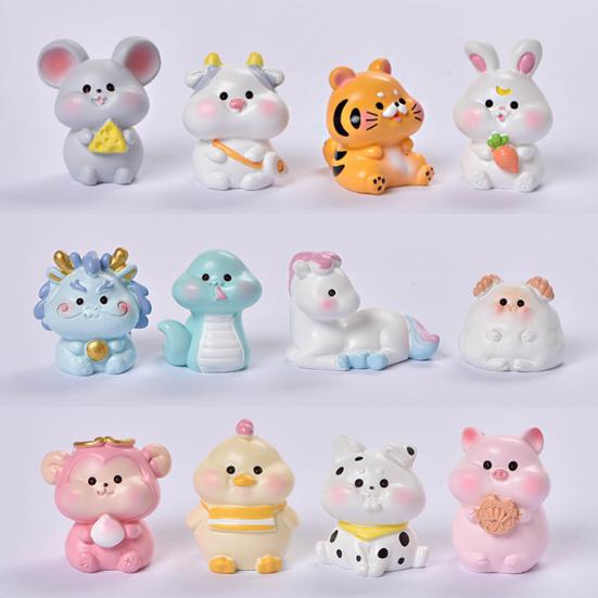 Miniature Statue Display Durable for Decoration Multicolor Colorful Resin Miniature Figurine Convenient Eye-catching Bright-colored