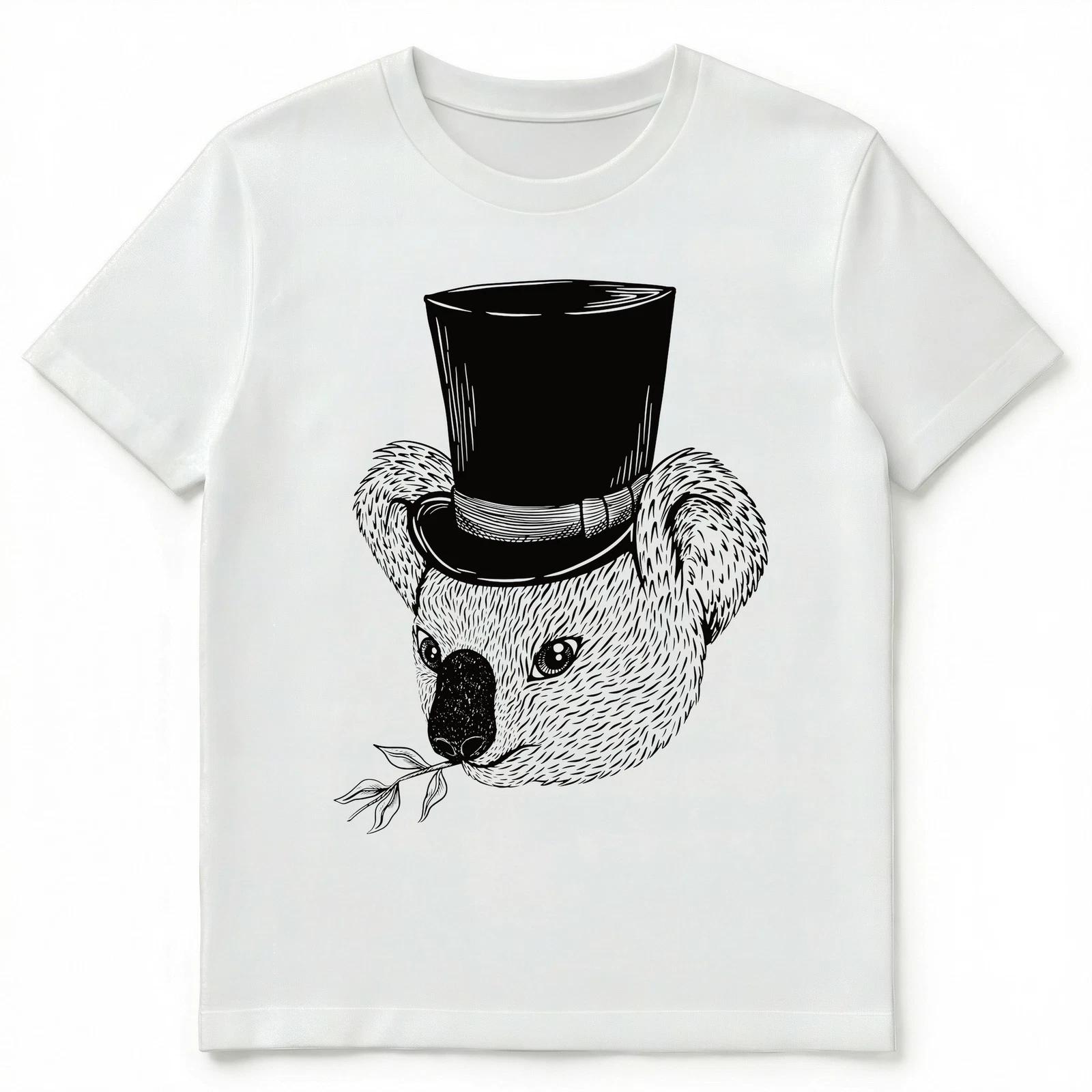 Posh Koala Wearing A Top Hat Unisex T-Shirt L