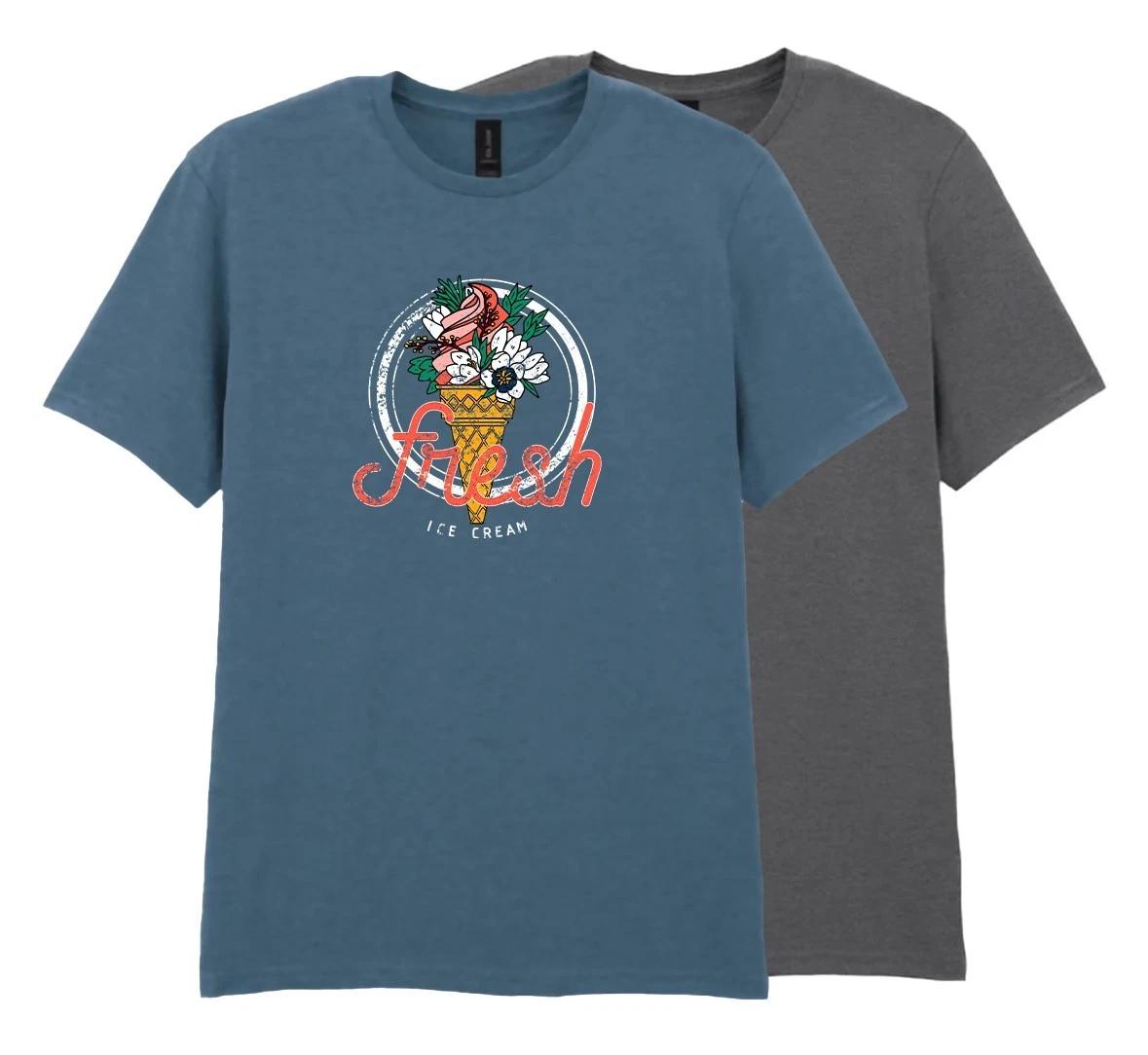 Fresh Ice Cream T-Shirt - cotton I Funny Summer Tee I Tee Gift I outdors tee XL