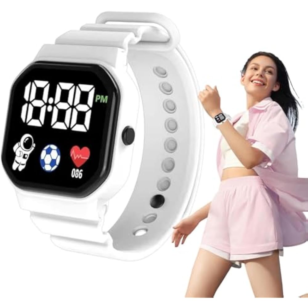 Mdikawe Digital Sport Watch, Smart Kids Watch - Waterproof Wristwatch, Comfortable Sport Waterpro...