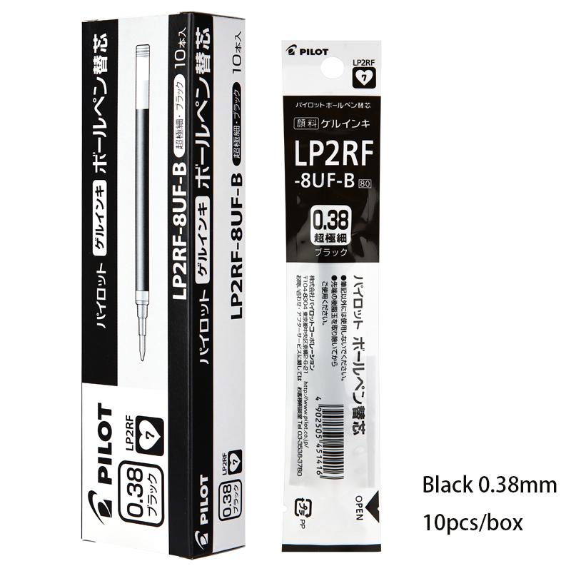 10pcs PILOT Juice Gel Pen Refills LP2RF-8EF 0.38/0.5mm Bullet Type Quick-drying Red-Blue-Black Three Colors Optional