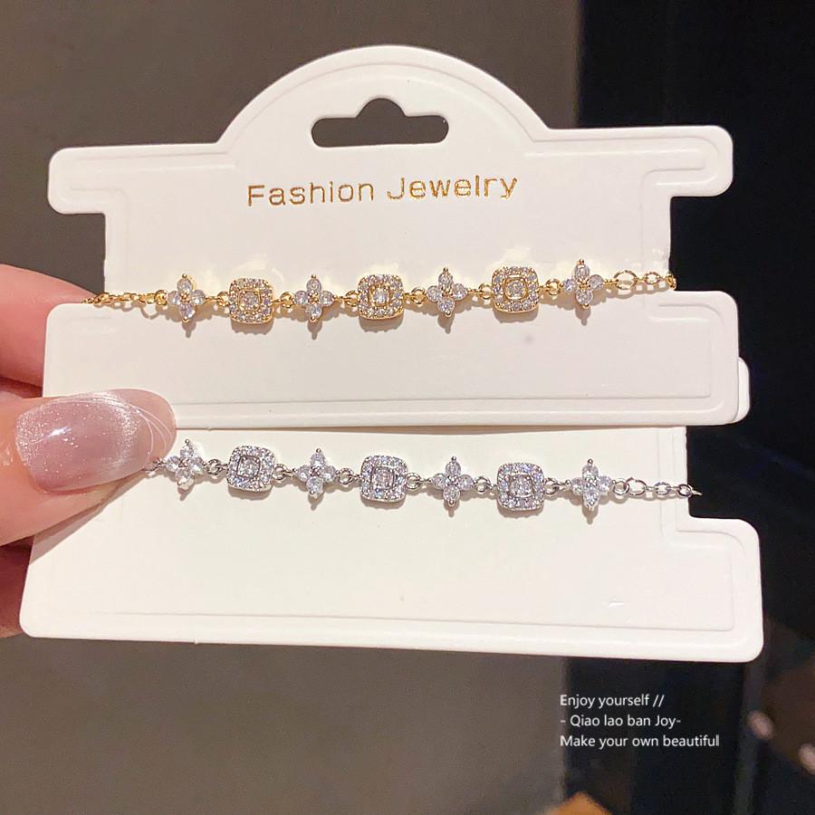 Floral Jewelry Bracelet With Gold Plating For Women Gift Occasion