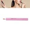 Retractable Lipstick Brush Dual Head Makeup Brush with Cover for Lip Liner Concealer Pink