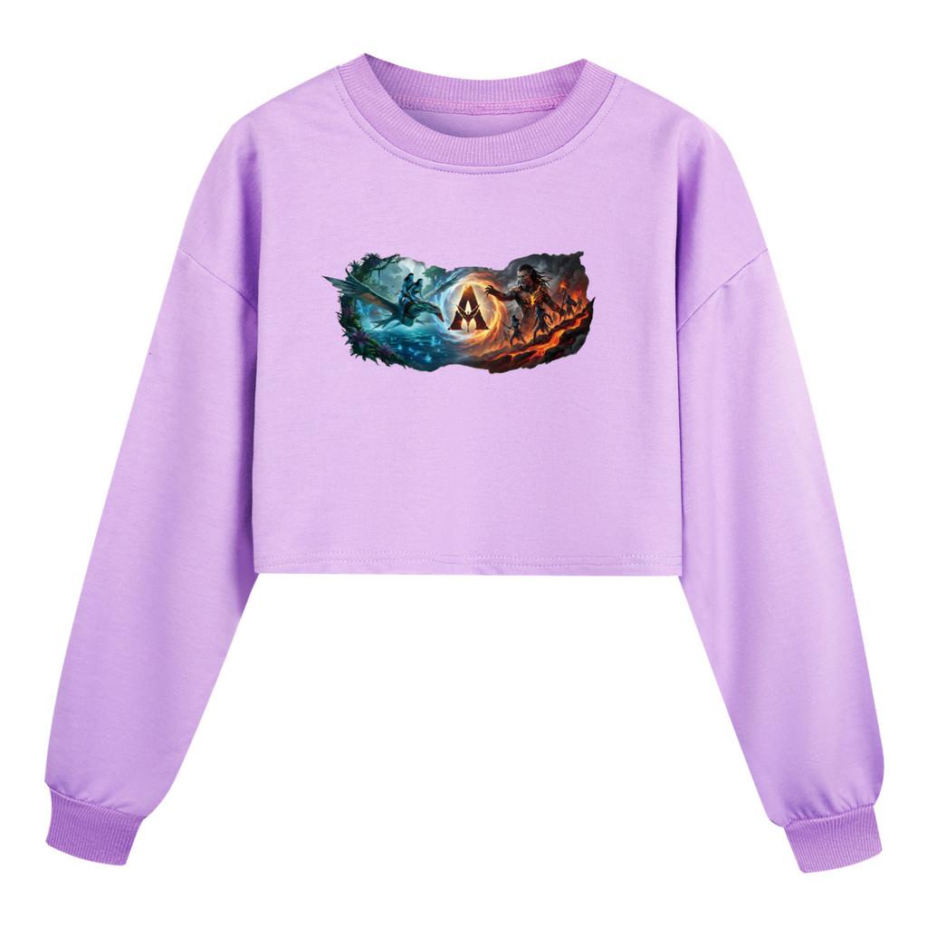 5418 Girls Printed Short Style Long Sleeves Round Neck Sweatshirt 110cm