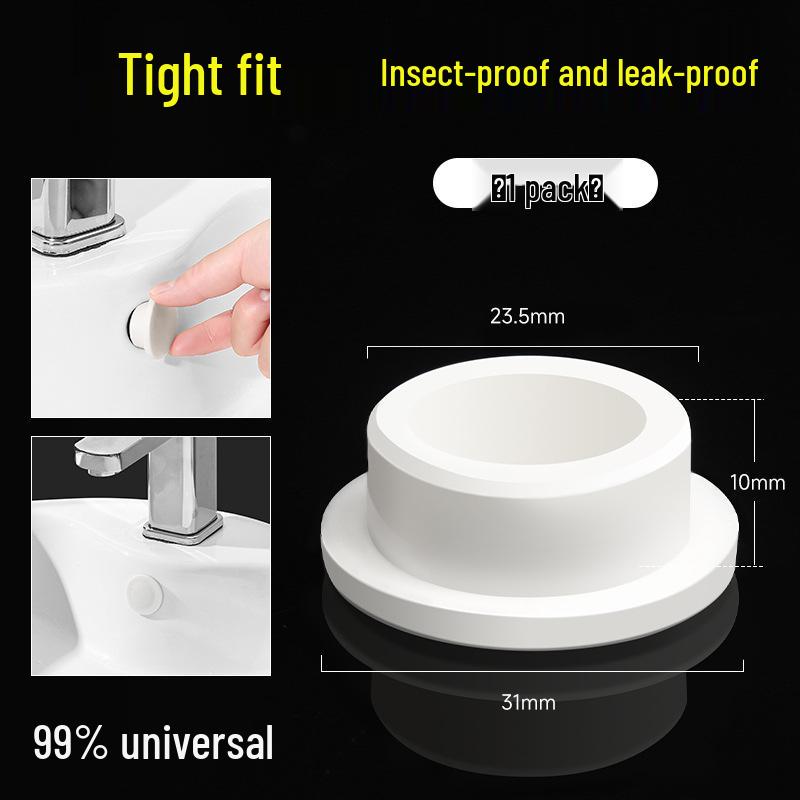 Silicone Washbasin Overflow Sealing Cover - Round Hole Stopper for Sink
