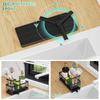 Multifunctional  Stainless Steel Kitchen Rack – Expandable Sponge and Cloth Storage with Drain Basket Expandable Sink Organizer