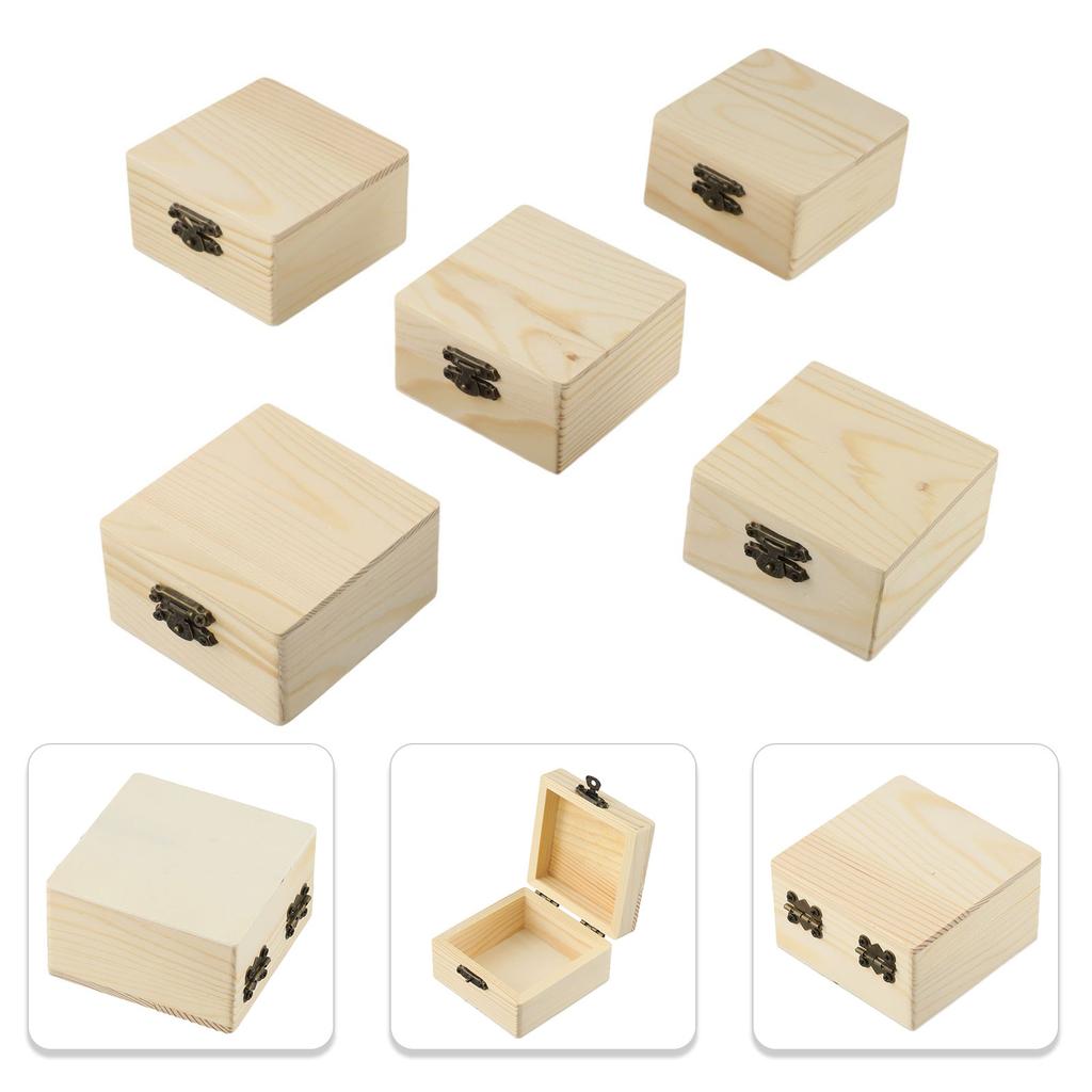 Elegant Wooden Jewelry Box Collection 5PCS Designed for Stylish Organization