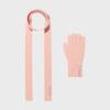 HAIRY KNIT GLOVES & MUFFLER SET PINK