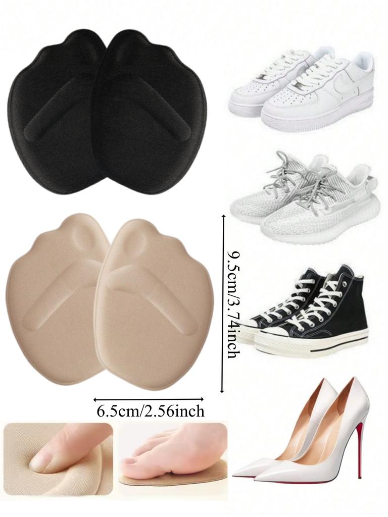 1-4Pirs High Heel Foot Cushions Forefoot Anti-Slip Insole Breathable Shoes Women Protection Foot Pad Supports Inserts