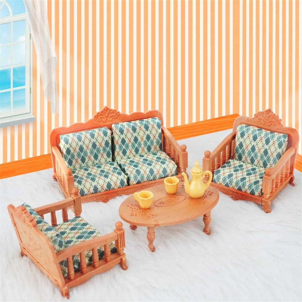 Hayvanlar Banyo Minyatür Mobilya Mutfak Yemek Pişirme Oyuncak Bebek Evi Mobilyaları Taklit Oyuncak