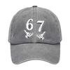 Sun Hat Cotton Baseball Cap 67 Print Breathable For Daily Use For Outdoor Activities