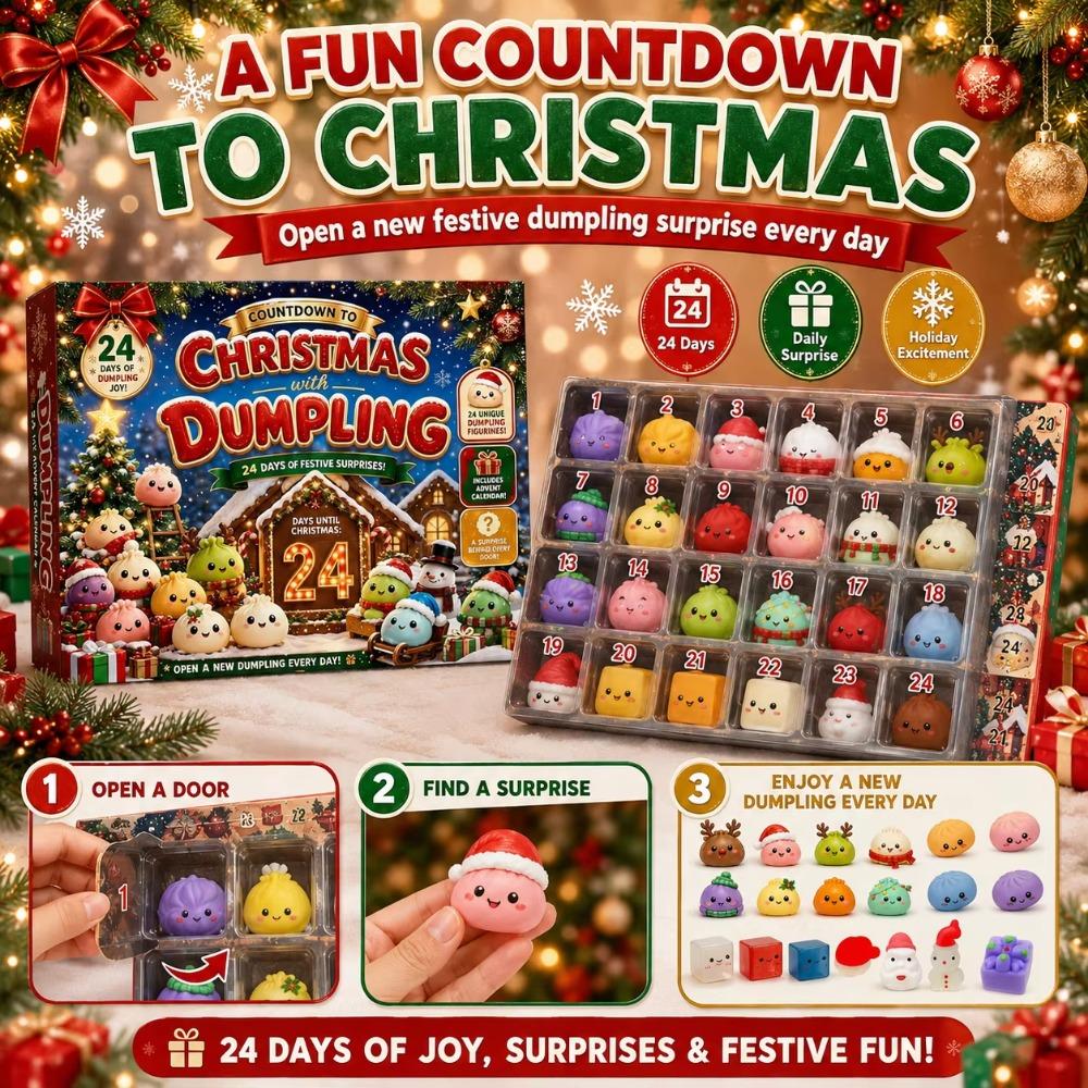 Christmas Dumpling Squishy Advent Calendar 2026 24 Day Countdown Mystery Box Slow Rising Squeeze Sensory Fidget Surprise Gift