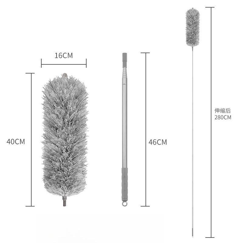 Telescoping Extension Duster for High Ceilings,Polyester Washable Dusting Brush with Pole-Reachable Fan,Light,Wall Cleaning Tool