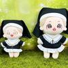 Niannyyhouse 20cm Plush Clothes, Nun's Clothes, Black Dress, Headgear, Cotton Doll, Dress-Up (20cm)