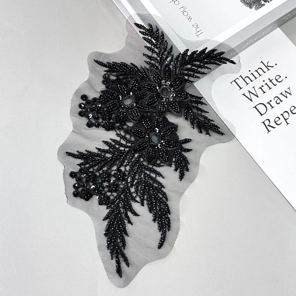 Multi-Color Mesh Bead Sequin Embroidery Applique Clothing Dress Dress Luggage Decoration Cloth Sticker Accessories