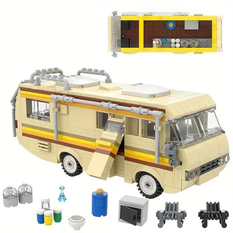 Movie MOC Breaking Bad RV Bus Car Model Building Blocks Edacational Brick Toys for Children Birthday Gift