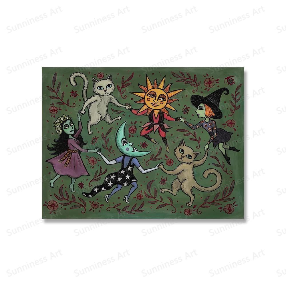 Retro Witch Poster Anatomical Venus Canvas Painting Print Vintage Plague Doctor Goddess Wall Pictures fures Baby Kids Room Decor