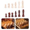 32Pcs Hand Carved Wood Chess Pieces Portable Tournament Chessmen International Chess Figures for Chess Board Game